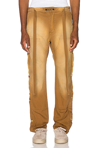 Shop Fear Of God Tearaway Work Pant In Rust