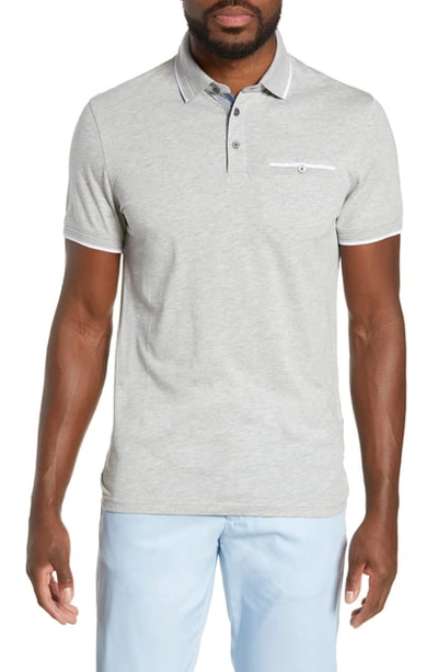 Shop Ted Baker Derry Slim Fit Polo In Light Grey