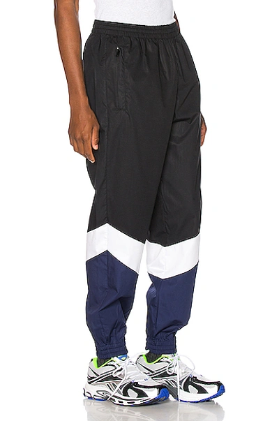 Shop Vetements Mustermann Pants In Black & Blue & White
