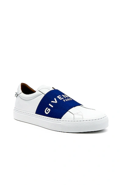 Shop Givenchy Elastic Sneakers In Blue,white In White & Blue