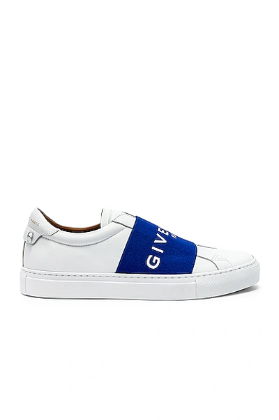 Shop Givenchy Elastic Sneakers In Blue,white In White & Blue