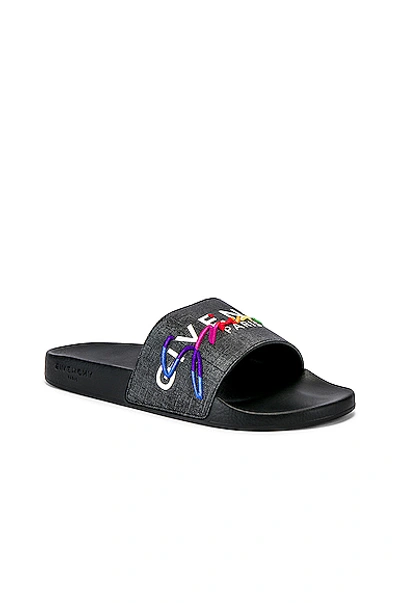 Shop Givenchy Flat Sandal Slide In Multi