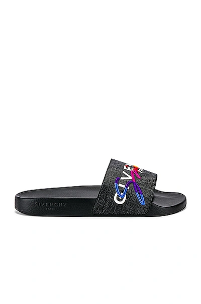 Shop Givenchy Flat Sandal Slide In Multi