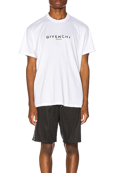 Shop Givenchy Logo Oversized Tee In White