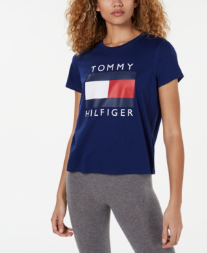 Tommy Hilfiger Sport Logo T-shirt In Deep Blue | ModeSens