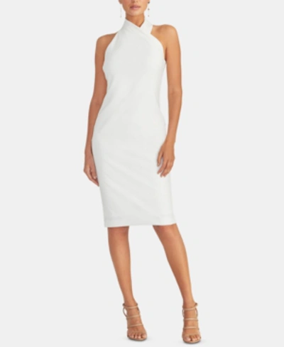 Shop Rachel Rachel Roy Halter Sheath Dress In Eggshell