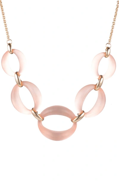 Shop Alexis Bittar Large Link Lucite Necklace In Sunset