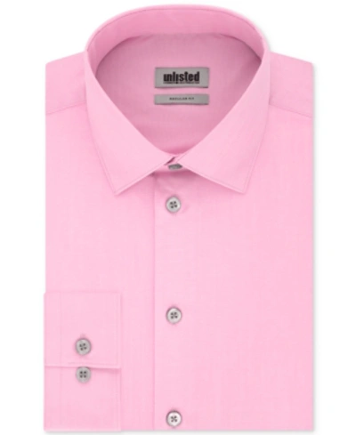Shop Kenneth Cole Unlisted Men's Classic/regular-fit Solid Dress Shirt In Pink