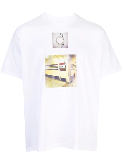 Shop Burberry Montage Print T-shirt - White