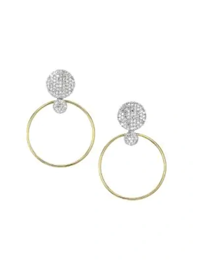 Shop Phillips House Hero 14k Yellow Gold & Diamond Infinity Grand Loop Earrings