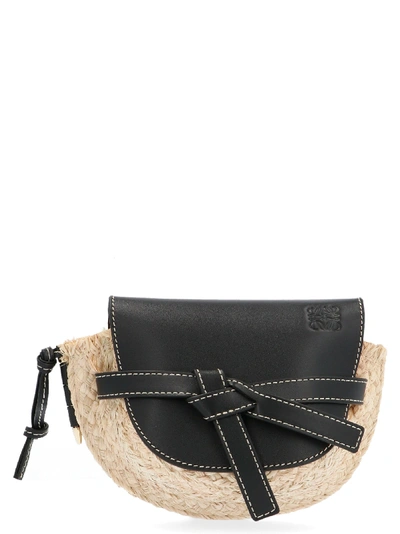 Shop Loewe 'mini Gate' Bag In Black