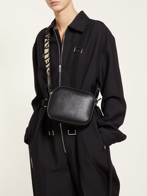 Stella Mccartney Logo-Strap Faux-Leather Camera Bag In Black | ModeSens