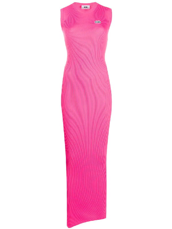 Gcds Geripptes Kleid Rosa In Pink Modesens
