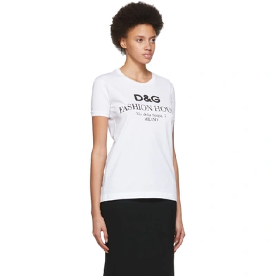 Shop Dolce & Gabbana Dolce And Gabbana White Fashion House T-shirt In Hwk61 White