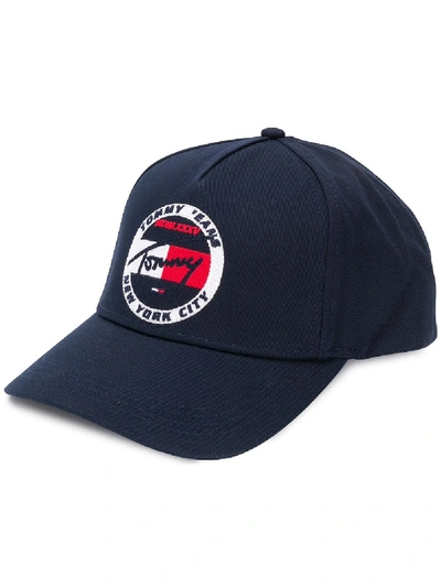 Shop Tommy Hilfiger Logo Patch Baseball Cap - Blue
