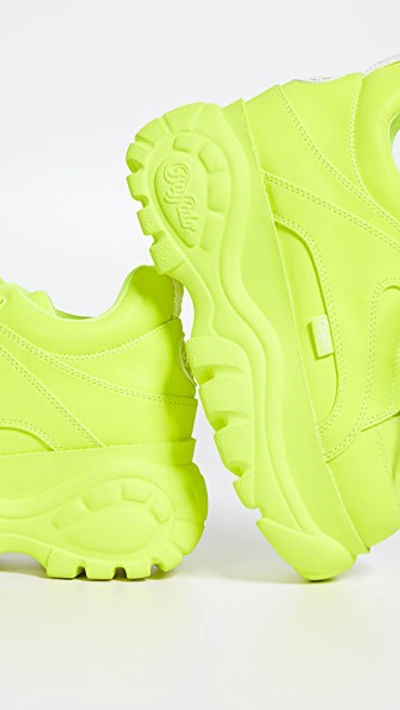 Shop Buffalo 1337-14 Classic Kicks Sneakers In Neon Yellow