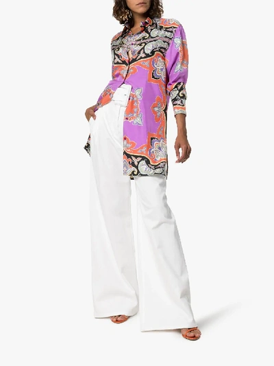 Shop Etro Paisley Print Silk Shirt In Multicoloured