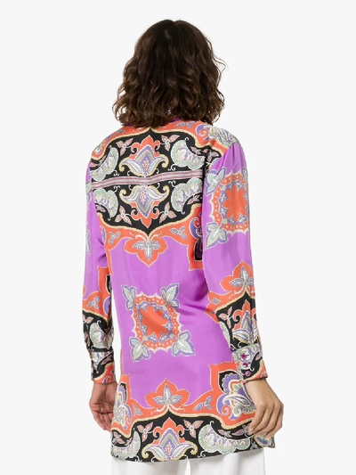 Shop Etro Paisley Print Silk Shirt In Multicoloured