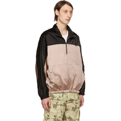 Shop Enfants Riches Deprimes Black And Pink Nylon Track Jacket In Whtpeachblk