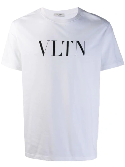 Shop Valentino Vltn Print T-shirt - White