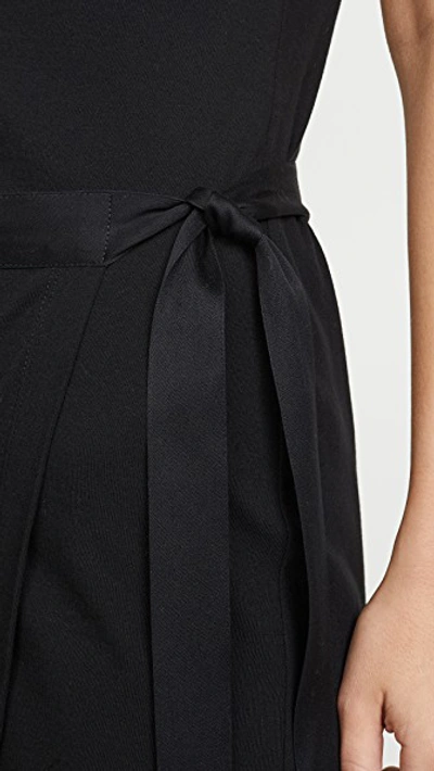 Shop Rosetta Getty Short Sleeve Apron Wrap Tunic In Black