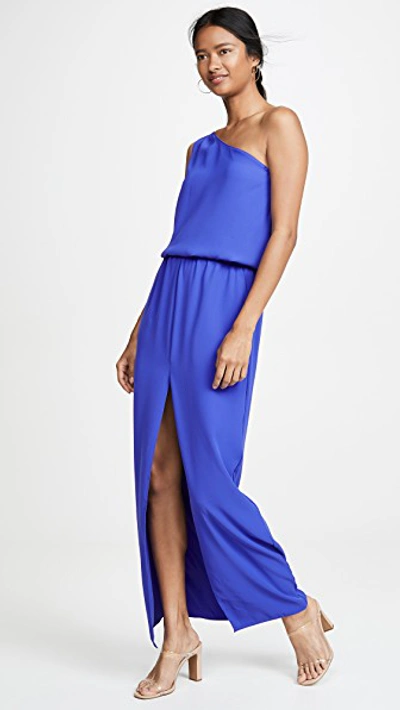 Shop Amanda Uprichard Cher Maxi Dress In Nu Blue