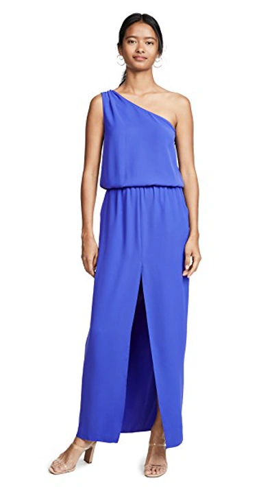 Shop Amanda Uprichard Cher Maxi Dress In Nu Blue