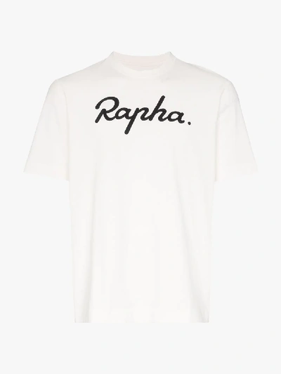 Shop Rapha T-shirt Mit Logo-stickerei In Weiss
