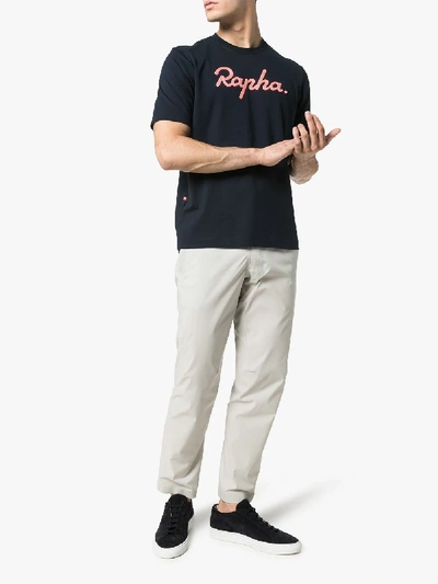 Shop Rapha Blue Logo Cotton T-shirt