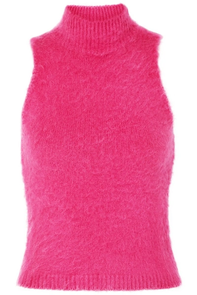 Shop Versace Knitted Top In Pink