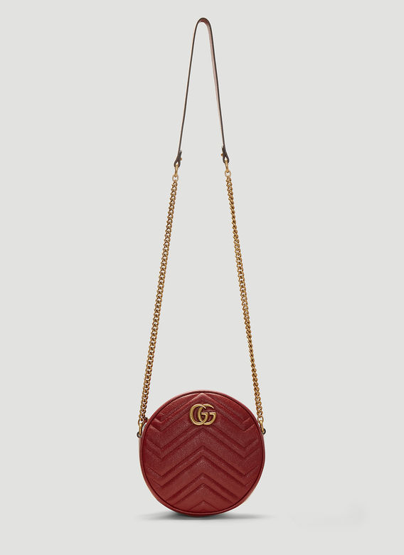 gucci gg marmont mini round shoulder bag