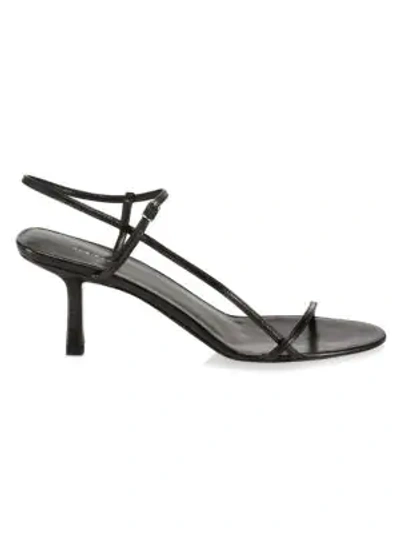 Shop The Row Women's Bare Leather Sandals In Black