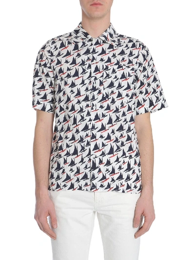 Shop Marni Boat Print Shirt In Multi