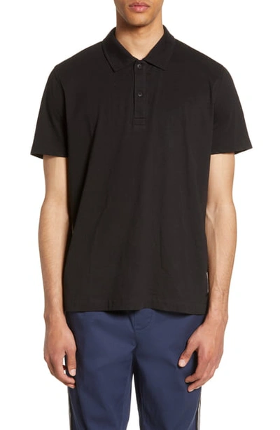 Shop Atm Anthony Thomas Melillo Short Sleeve Jersey Polo In Black