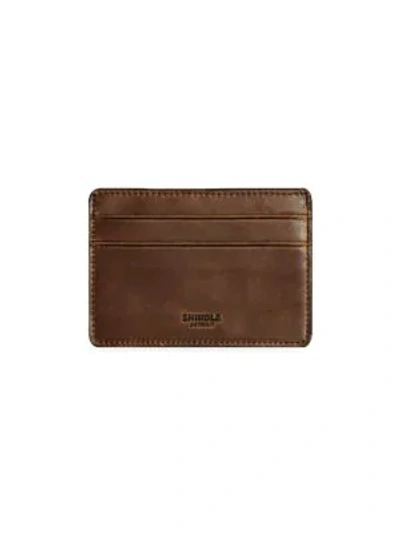 Shop Shinola Men's Leather Card Case In Brown