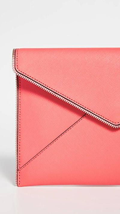 Shop Rebecca Minkoff Leo Clutch In Grapefruit