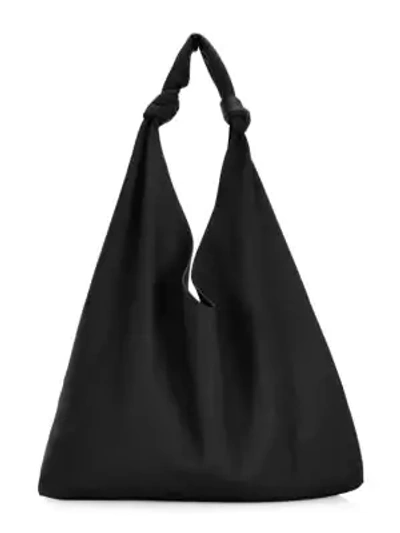 Shop The Row Bindle Two Leather Hobo Bag In Black