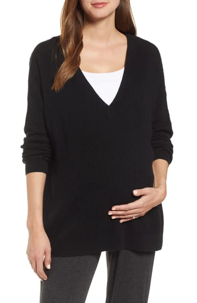 Shop Hatch Easy V-neck Sweater In Black