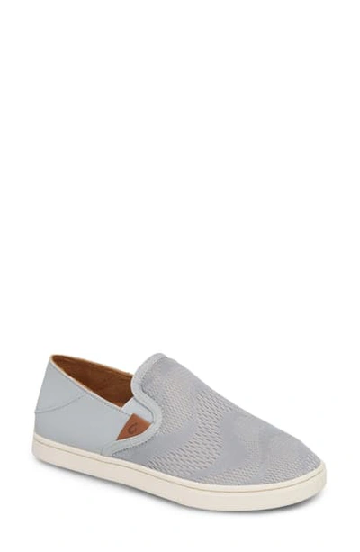 Shop Olukai 'pehuea' Slip-on Sneaker In Pale Grey/ Tapa Fabric