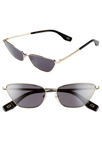 Shop Marc Jacobs 57mm Cat Eye Sunglasses - Gold/ Black