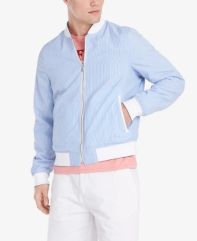 Shop Tommy Hilfiger Men's Madison Reversible Bomber Jacket In Collection Blue