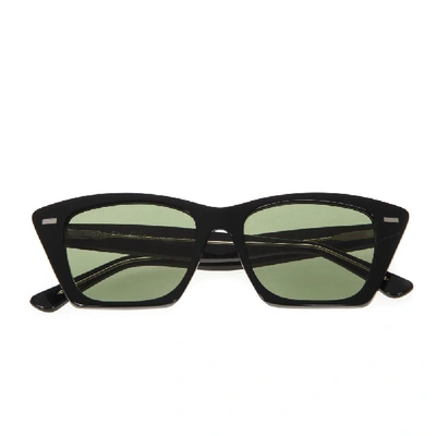 Shop Acne Studios Black Ingrid Cat Eye Sunglasses