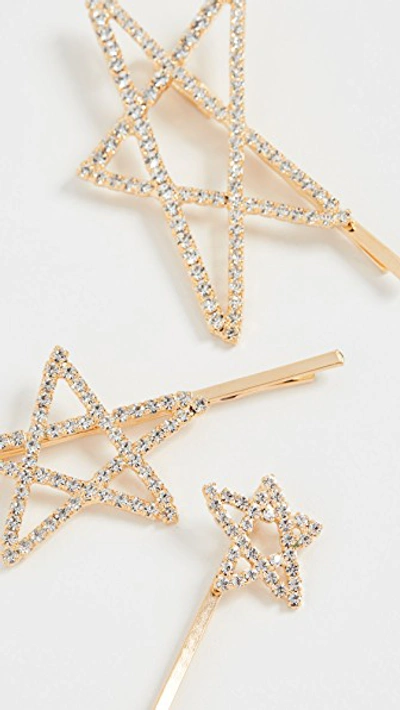 Shop Lelet Ny Seeing Stars Bobby Pin Set In Gold/crystal