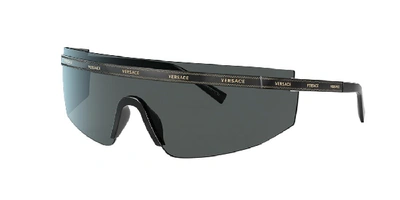 Shop Versace Man Sunglass Ve2208 In Dark Grey