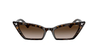 Shop Vogue Eyewear Woman  Vo5282sb Gigi Hadid X  Eyewear In Brown Gradient
