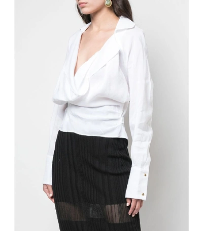 Shop Jacquemus La Chemise Angiari In White