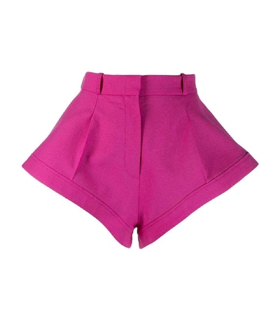 Shop Jacquemus Flare Tailored Shorts In Pink