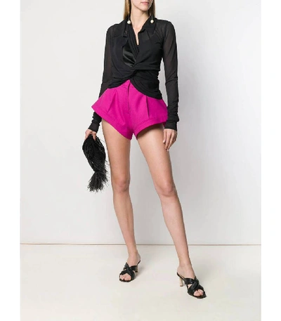 Shop Jacquemus Flare Tailored Shorts In Pink