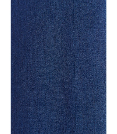 Shop Tibi Lightweight Denim Wrap Skirt In Perfect Denim Blue