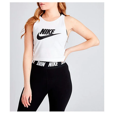 Shop Nike Women's Sportswear Heritage Cropped Tank Top In White